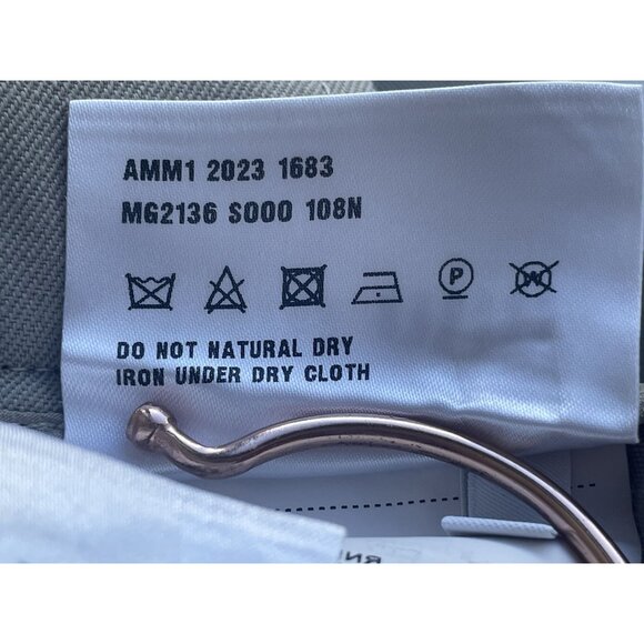 Miu Miu Gray Pleated Wool Skirt With Button Detail Made In Italy - Picture 9 of 9